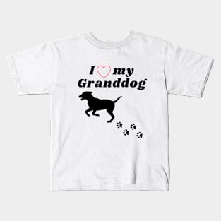 I love my Grand Dog Kids T-Shirt